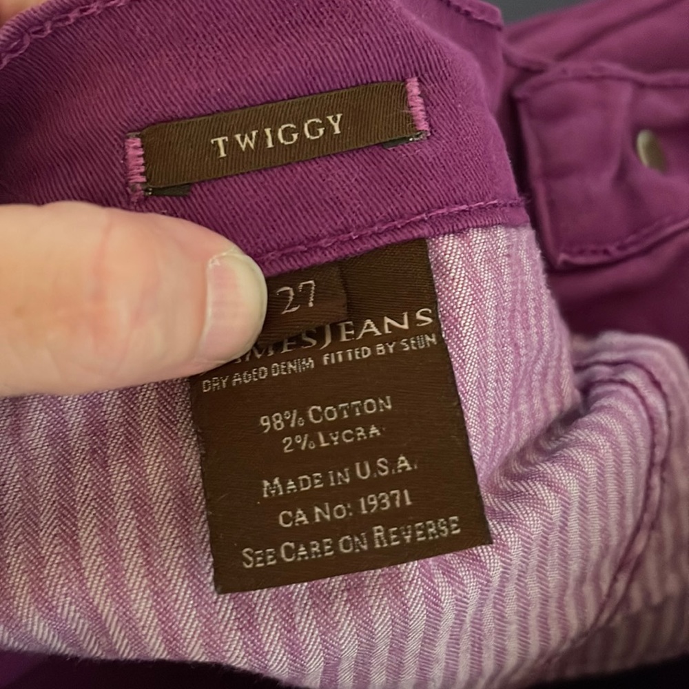James Jeans, Style: Twiggy, Size: 27, Color: Violet